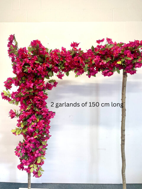 Artificial Purple Bougainvillea Garland, Faux Flower Arch - image 1