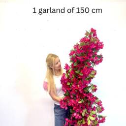 Artificial Purple Bougainvillea Garland, Faux Flower Arch - thumbnail 2
