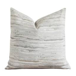 Green Stripe Pillow Cover - Throw Lumbar 20x20 Josephine - thumbnail 1