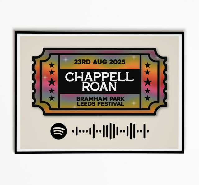 Chappell Roan Leeds Festival Ticket Print Indie Music Poster - image 1