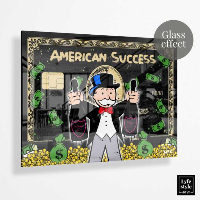 Glass Effect Alec Monopoly Inspired - Wall Decor Pop Art Gifts For Him Canvas - image 1