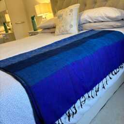 Yak Wool Blanket/ Living Room Throw /Sofa /Travel Throw/ Rug Camping Wrap/Meditation Out Door Hand-Loomed Nepal B10 - thumbnail 4