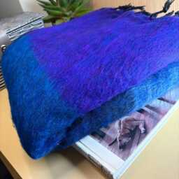 Yak Wool Blanket/ Living Room Throw /Sofa /Travel Throw/ Rug Camping Wrap/Meditation Out Door Hand-Loomed Nepal B10 - thumbnail 3