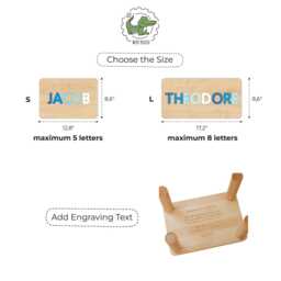 Name Puzzle Step Stool Bench Toddler With Baby Boy Birthday Gif Shower Gift Wooden Chair Gifts For Kids - thumbnail 3