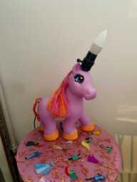 Unicorn Desk Lamp Pink Pony Toy Light, Fun Kids Decor - thumbnail 1