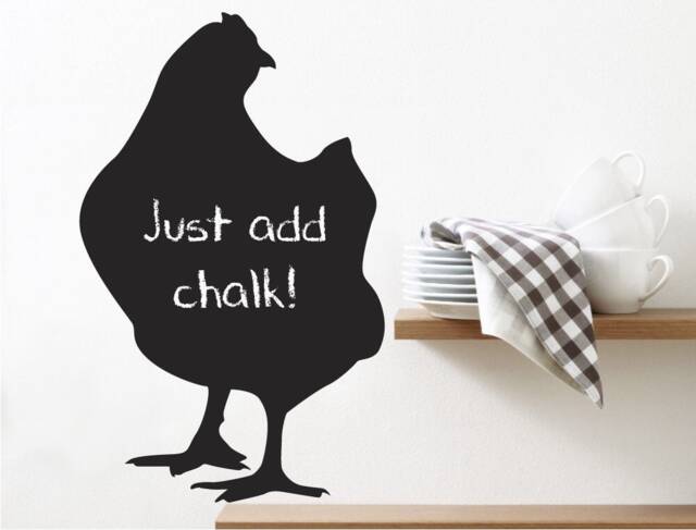 Chicken Chalk Sticker Kitchen Wall Decor Chalkboard Shop Blackboard Kids - image 1