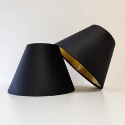 Black Empire Lampshade in Velvet - Choice Of Lining - thumbnail 2