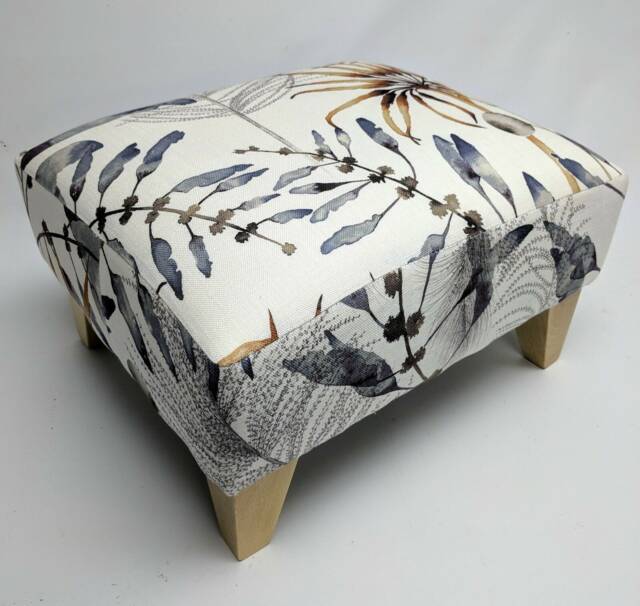 Harlequin Anthozoa Fabric Footstool, Handmade in Britain - image 1