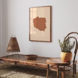 Poland Map Boho Wall Art Print Mid Century Travel Poster - thumbnail 3