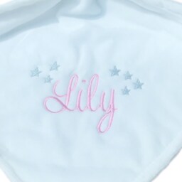 Personalized White Unicorn Fleece Baby Comforter Newborn Gift - thumbnail 2