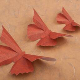 3D Butterfly Wall Art Mahogany Paper Butterflies For Dorm Decor, Nursery, Children's Room - thumbnail 2