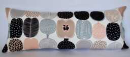 Handmade Marimekko Lumbar Pillow Cover Fruit Salad Pattern, 12x24 - thumbnail 1