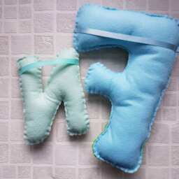 Personalised Animal Hanging Letter. 18cm Decorated Felt Initial. Rainbow Letter, Name, Baby Gift Childrens Bedroom Decor Stocking Filler - thumbnail 3