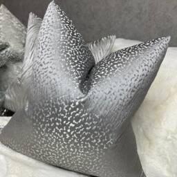 Crater Steel Grey Stone Cushion Cover , Throw Pillow Prestigious Textiles Double-Sided All Sizes Handmade UK - thumbnail 4