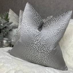 Crater Steel Grey Stone Cushion Cover , Throw Pillow Prestigious Textiles Double-Sided All Sizes Handmade UK