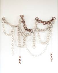 Made To Order Ceramic Link Chain Wall Hanging Boho Sculpture - thumbnail 3