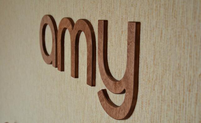 8'' Wall Wood Letters, Brown Or Cherry Baby Nursery Custom Home Decor, Wedding Decor - image 1