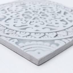 Decorative Mandala Ceramic Tile Rustic Boho Wall Art, - 20cm/7.9 - thumbnail 2