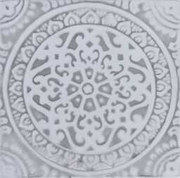 Decorative Mandala Ceramic Tile Rustic Boho Wall Art, - 20cm/7.9