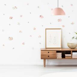 Spring Bloom Pink Roses & Peonies Wall Decals, Plastic-Free Stickers For Kids & Grown-Ups - thumbnail 2