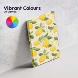 Yellow Lemon Botanical Repeat Pattern Canvas Wall Art Print Decor Picture Ready To Hang - thumbnail 4