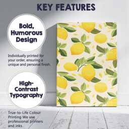Yellow Lemon Botanical Repeat Pattern Canvas Wall Art Print Decor Picture Ready To Hang - thumbnail 2