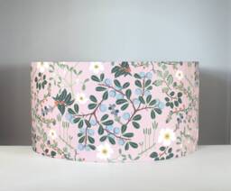 Dusky Pink Floral Lampshade, Wild Meadow Flower Pattern Scandinavian Fabric, 20cm To 45cm ?? Handmade By Vivid Shades - thumbnail 1