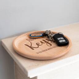 Key Tray - Personalised Holder Bowl Wooden Gift For Him Fathers Day Dad Engraved Lc547 - thumbnail 2