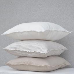 Plaid Natural Linen Pillowcase With A Zipper For Couch Decoration, Gingham Pillow Cover Fringes - thumbnail 4