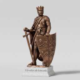 Llywelyn The Great Statue - Bronze Effect Welsh Prince Sculpture - thumbnail 1