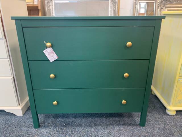 Chest Of Drawers Painted Bespoke Moroccan Geometric Bee Elephant Handles Stencilled - image 1