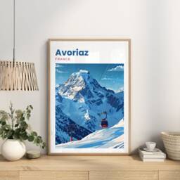 Avoriaz Travel Print - France Ski -Avoriaz Poster Artwork French Alps Wall Art - thumbnail 3