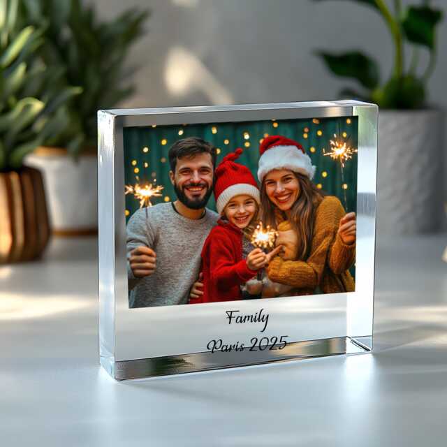 Personalised Photo Gifts Acrylic Block Plaque Christmas For Man Women Him Family Frame - image 1