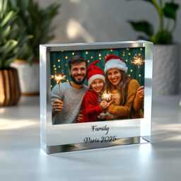 Personalised Photo Gifts Acrylic Block Plaque Christmas For Man Women Him Family Frame - thumbnail 1