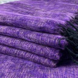 Handmade Yak Wool Blend Blanket Oversized Meditation Shawl - thumbnail 2