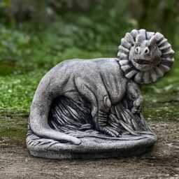 Realistic Dinosaur Figurine Concrete Dilophosaurus Statue Outdoor Prehistoric Animal Decor Stone Garden Sculpture Handmade Dino Art - thumbnail 1