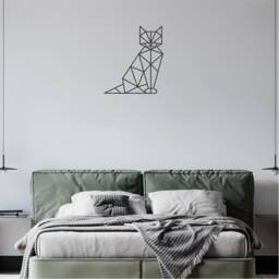 Geometric Cat Wall Art, Minimalist, Modern, Abstract, Decal, Mural, Transfer, Boho -G010, 5 Sizes, 36 Colour Options, Home Decor - thumbnail 3