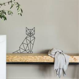 Geometric Cat Wall Art, Minimalist, Modern, Abstract, Decal, Mural, Transfer, Boho -G010, 5 Sizes, 36 Colour Options, Home Decor - thumbnail 1