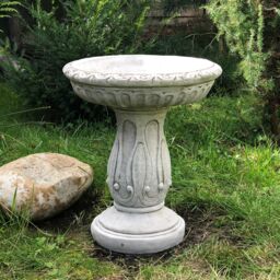 Hand Cast Stone Bird Bath - Highly Detailed Garden Decor