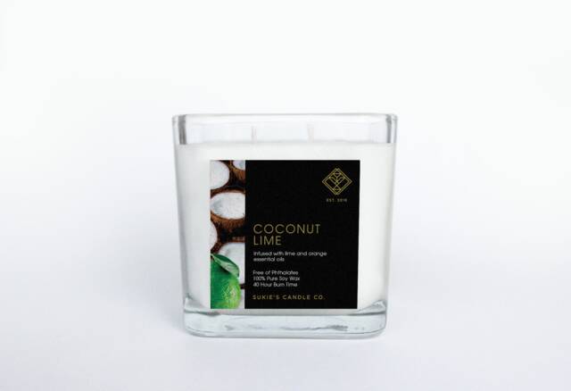 Coconut Lime 100% Pure Soy Double Wick Candle - image 1