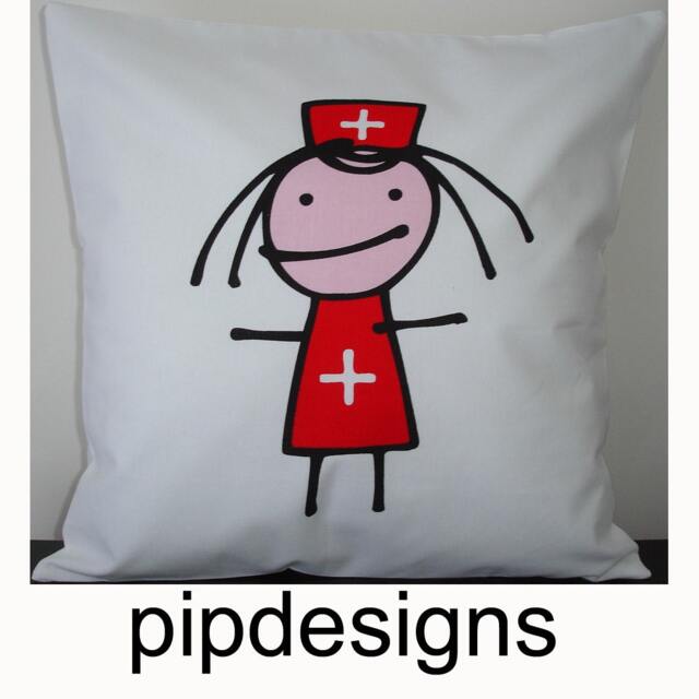 16x16 Pillow Cover Cute Kids Nurse 16