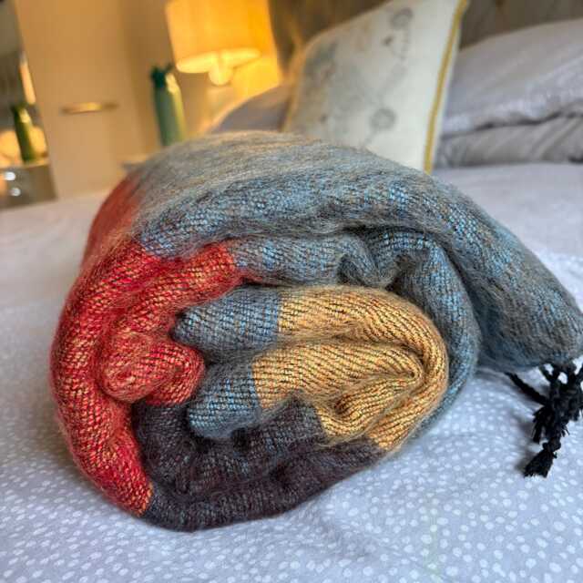 Hand-Loomed Yak Wool Throw Blanket Himalayan Sherpa Wrap Travel Yoga Throw Camping Pashminas Ideal Gift B2 - image 1