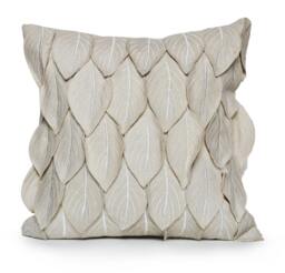 Fall Throw Pillow, Woolen Leaf Pillow Cover, Felt Cushion, Pillow, Leaves, Ivory Felt Pillows, Leaf Throw - thumbnail 1
