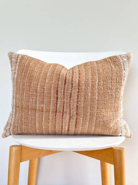 Brown Tribal Hemp Hand Woven Natural Dye Color Pillow Cover - image 1