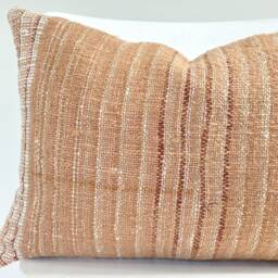 Brown Tribal Hemp Hand Woven Natural Dye Color Pillow Cover - thumbnail 2