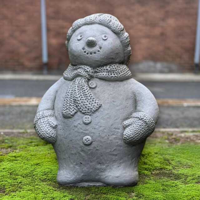Concrete Snowman Ornament Stone Christmas Sculpture Winter Garden Figurine Cement Snow Figure Outdoor Holiday Decoration Gift - image 1