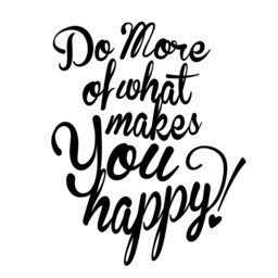 Do More Happy Quote - Vinyl Wall Decal, Inspirational Art - thumbnail 2
