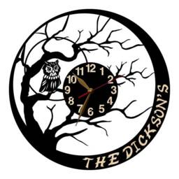 Wall Clock Owl, Non-Ticking Large 12-18Inch, Birds, Animals, Art Decor, Gift - thumbnail 2