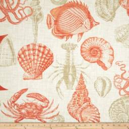 Decorative Cushion Cover - Throw Pillow Accent Outdoor - Richloom Sealife Coral Fabric Solarium - thumbnail 2