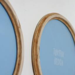 "Picture Frame, Photo Wooden Home Decor, Wall Round Decorative Living Room Wood Frame ""Hobart" - thumbnail 4
